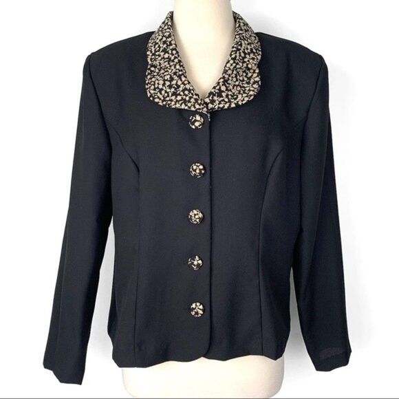 Vintage Sweet Miranda Black Button Down Blazer Jacket - Picture 1 of 5